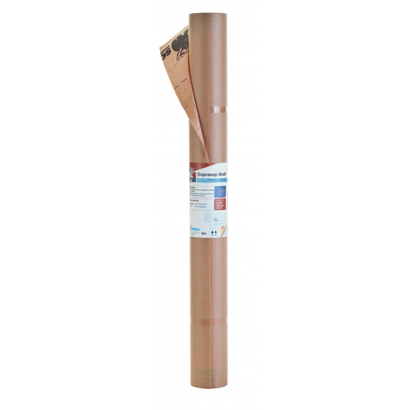 ▷  SOPRAVAP KRAFT Rouleau de 50m x 1,5m au meilleur prix -  Pare-vapeur