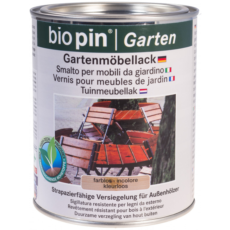 ▷  Vernis pour bois de Jardin 0,75L 9-11m² – Biopin au meilleur prix -  Vernis