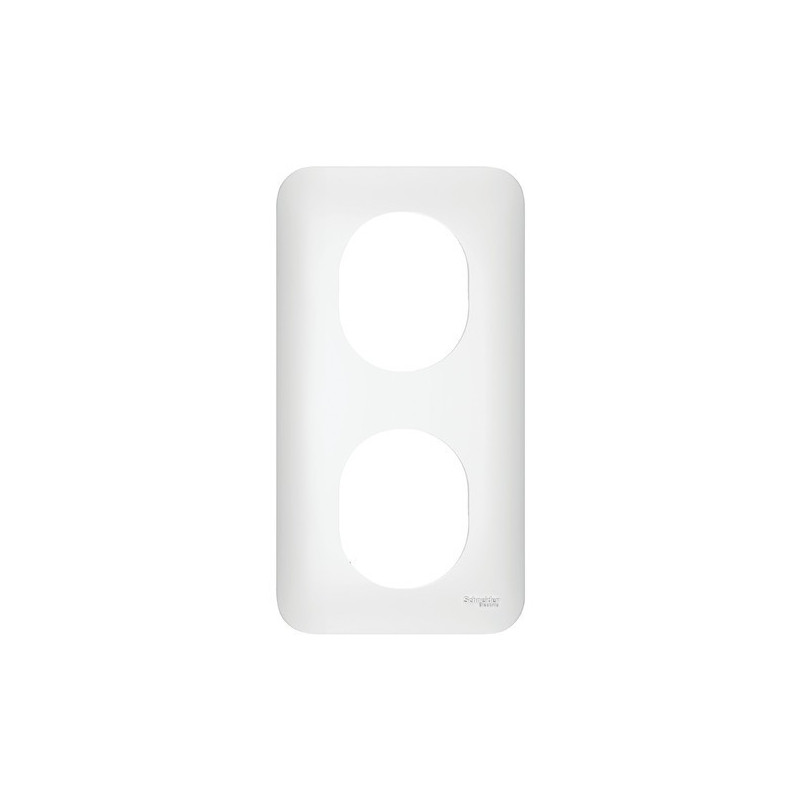 ▷  Ovalis - plaque de finition - 2 postes vertical - entraxe 71mm Schneider Electric au meilleur prix -  Interrupteurs et prises