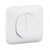 ▷  Ovalis - double va-et-vient - 10AX - Blanc RAL9003 - fixation par vis S260214 au meilleur prix -  Interrupteurs et prises Sch