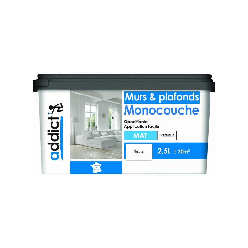 ADDICT Acryl mat monocouche 2,5L blanc