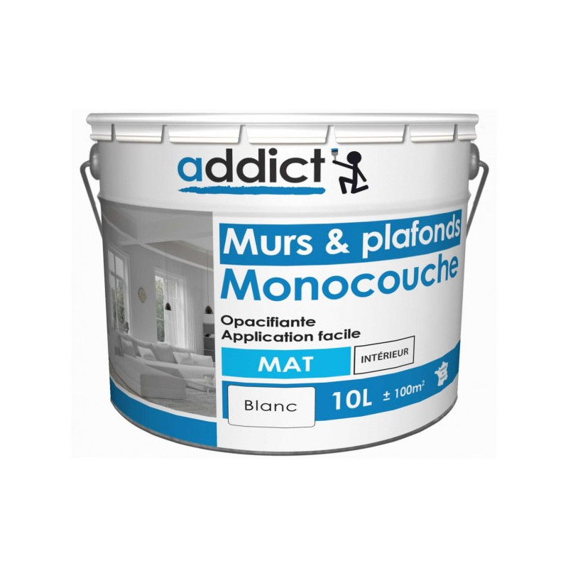 ADDICT Acryl mat monocouche 10L blanc