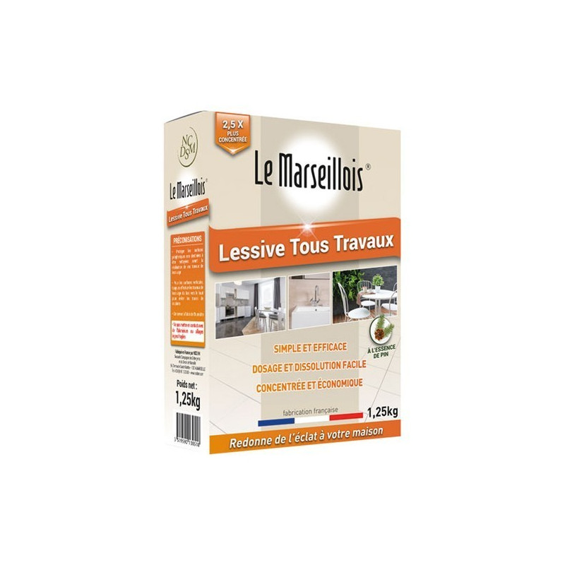 MARSEILLOIS Lessive tout travaux 1.25kg MARSEILLOIS Lessive tout travaux 1.25kg