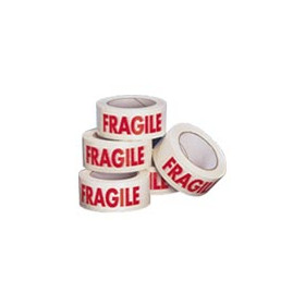 Ruban vc blanc impression rouge fragile 48mmx100m