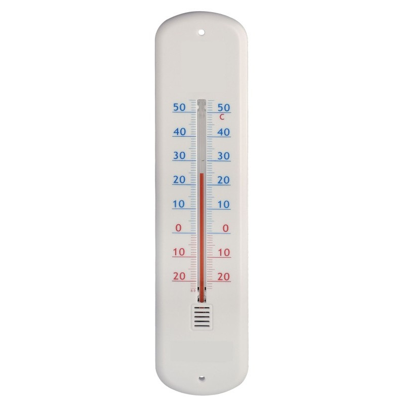 Thermomètre plastique blanc en 25,5 cm