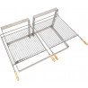 Barbecue encastrable Grille et support Vesta pour cheminée ou barbecue Grand Modèle Double