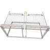 Barbecue encastrable Grille et support Vesta pour cheminée ou barbecue Grand Modèle Double