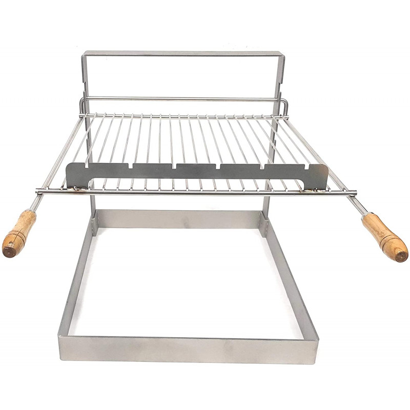 Support grille barbecue encastrable avec grille en acier inoxydable pour cheminée ou barbecue exterieur en pierre - Grilloir ba Support grille barbecue encastrable avec grille en acier inoxydable pour cheminée ou barbecue exterieur en pierre - Grilloir ba