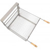 Support grille  barbecue encastrable avec grille en acier inoxydable pour cheminée ou barbecue exterieur en pierre - Grilloir ba