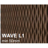 Lot de 6 panneaux MD Façade Intér/Extér 50x100cm WAVE L1 ep.50mm