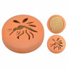 Spirale anti-moustique - kit de 10 spirales parfum pomme de pin + diffuseur en terre cuite avec motif