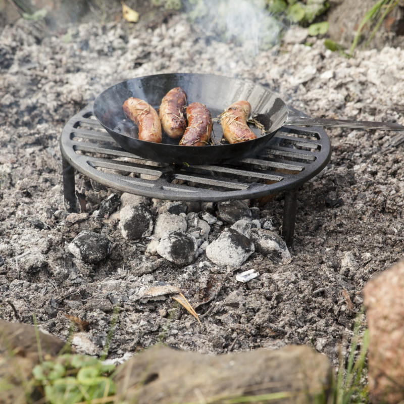 Grill Pliable Camping Acier Inox 16x16cm - Portable Pour Feu De Camp