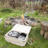 Set de cuisson en fonte pour feu de bois