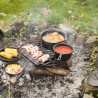 Set de cuisson en fonte pour feu de bois