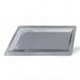 Plateau en inox brillant pour barbecue