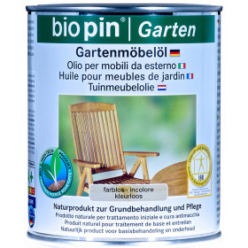 Huile pour meuble de jardin Biopin - Pot de 0,75L INCOLORE