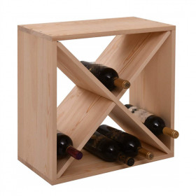 Casier range bouteille vin en bois naturel pour cave et cellier a vin - meuble de rangement bouteille de vin