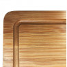 Grande Planche à découper en bambou massif avec rainure à jus - planche à découper bois de 45x30x2 cm - planche en bois pour la 
