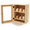 Armoire à oeufs en bois - Egg Cabinet boite à oeuf en bois jusqu'à 12 oeufs - Eviter le plastique et ranger vos oeufs dans cette