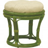 Tabouret en rotin vert