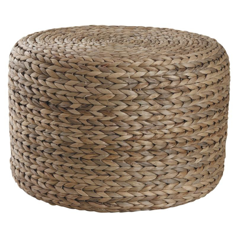 Pouf rond en jacinthe