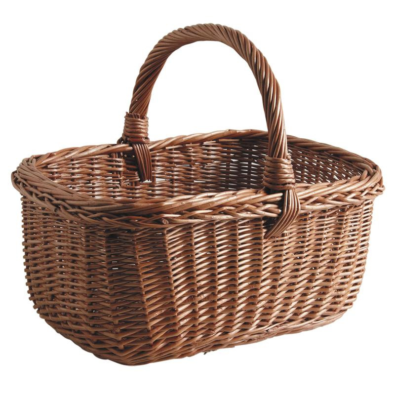 Panier à Buches en Osier Brut & Buff