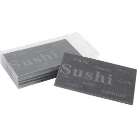 Lot de 4 plateaux sushis ardoise