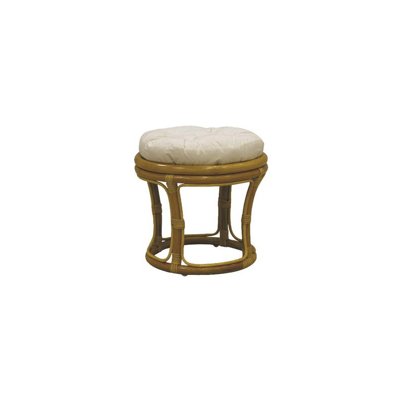 Tabouret en rotin miel