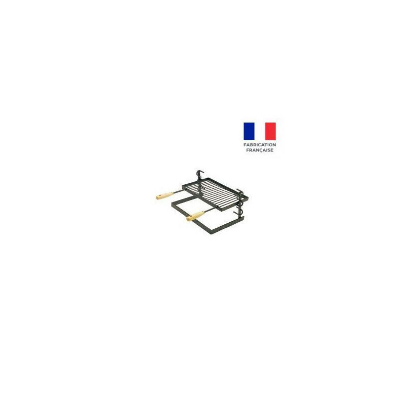 Grill 2 poignées Bois 18 Barres Support Grill 2 poignées Bois 18 Barres Support