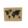 Map monde liège naturel 90x60cm