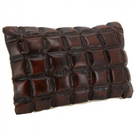 Coussin en cuir Damier