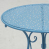 Table pliante en métal bleu