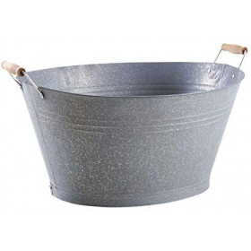 Bassine en zinc givré