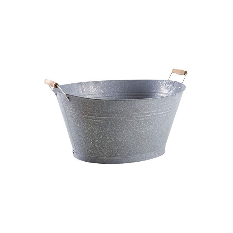 Bassine en zinc givré