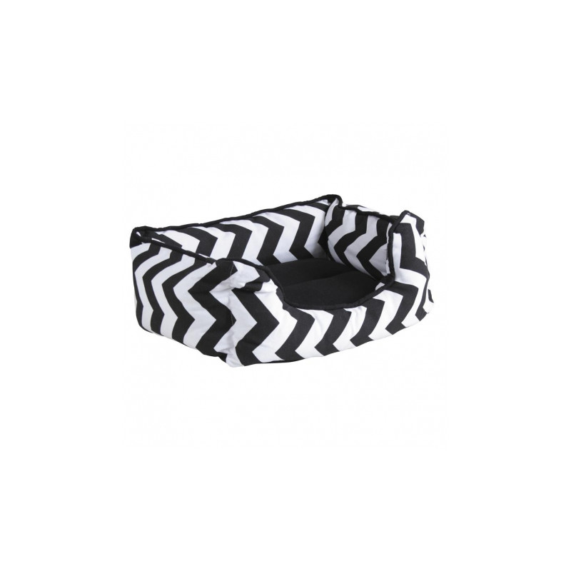 Panier pour chien en coton zigzag