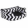 Panier pour chien en coton zigzag