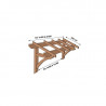 Marquise pour porte d'entrée Long 2m Prof. 1m Ouv. 1,4m  - Pannes : 140 x 45 mm / Chevrons 45x30 mm