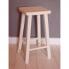 Tabouret classique en bois brut Hauteur 45cm