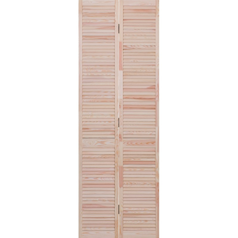 Portes de placard persiennées pliantes en pin