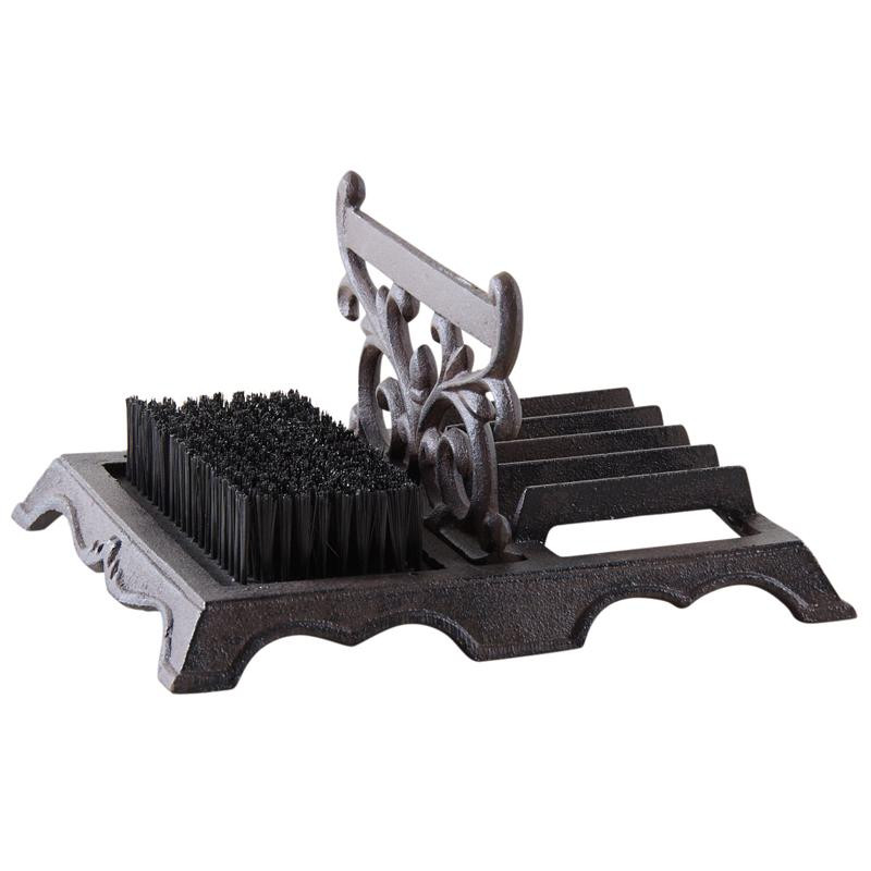 Gratte-pieds + brosse en fonte et coco Gratte-pieds + brosse en fonte et coco