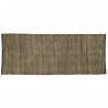 Tapis rectangulaire en jute et coton noir 80 x 200cm