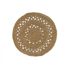 Tapis rond en jonc naturel ajouré ø 120cm