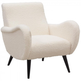 Fauteuil design Mouton en polyester et bois