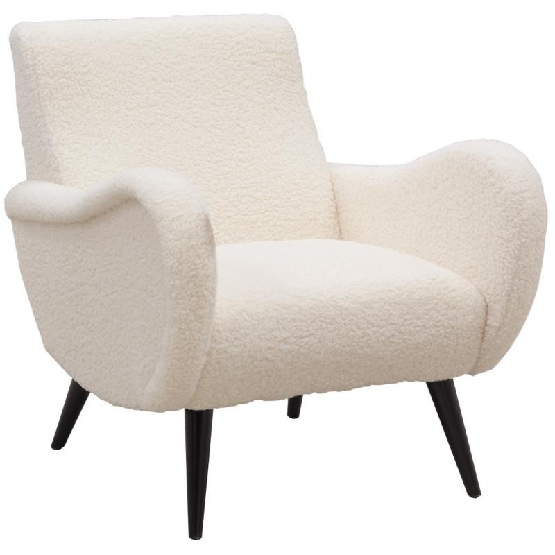 Fauteuil design Mouton en polyester et bois