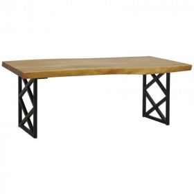 Table en bois de suar patiné 200 x 70cm