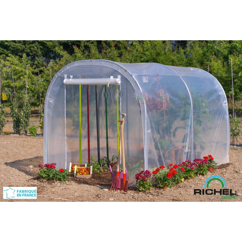 Bâche de Couverture pour Serre de Jardin Tunnel Richel 3x3 Pied Droit -  Richel