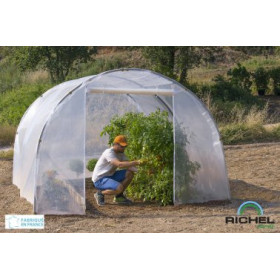 Serre 13m²50 - 3x4m50 pied droit 1 porte zippée