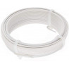 Fil de Tension PVC Rouleau de 25m 2MM X 25M Fil de Tension Rouleau de Fil de Fer Métallique Plastifié Blanc Enduit de PVC de Mét