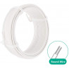 Fil de Tension PVC Rouleau de 25m 2MM X 25M Fil de Tension Rouleau de Fil de Fer Métallique Plastifié Blanc Enduit de PVC de Mét