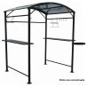 Carport barbecue en acier gris anthracite 180x143x224 cm 